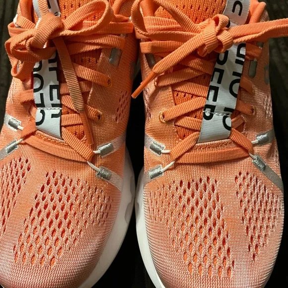 On Cloud Running Women's Orange Running Shoes - Picture 8 of 9